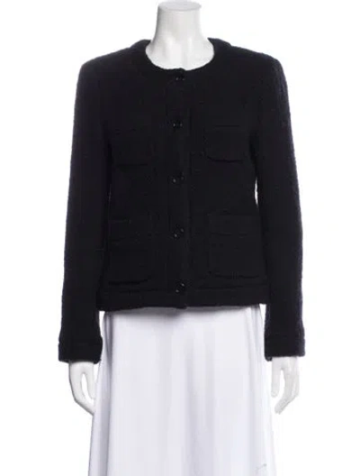 Pre-owned Barneys New York Virgin Wool Jacket In Blue