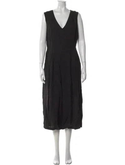 Pre-owned Barneys New York V-neck Jumpsuit In Black