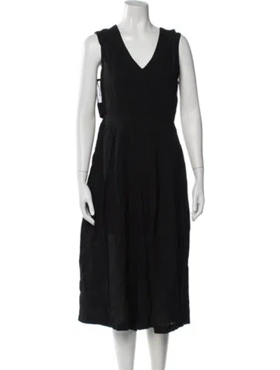 Pre-owned Barneys New York V-neck Jumpsuit In Black