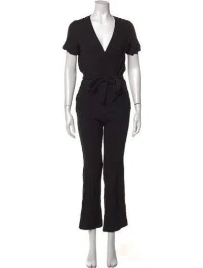 Pre-owned Barneys New York V-neck Jumpsuit In Black