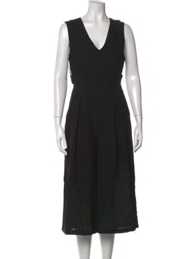 Pre-owned Barneys New York V-neck Jumpsuit In Black