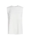 Barneys New York Women's Chiffon Frayed Shell Top In White