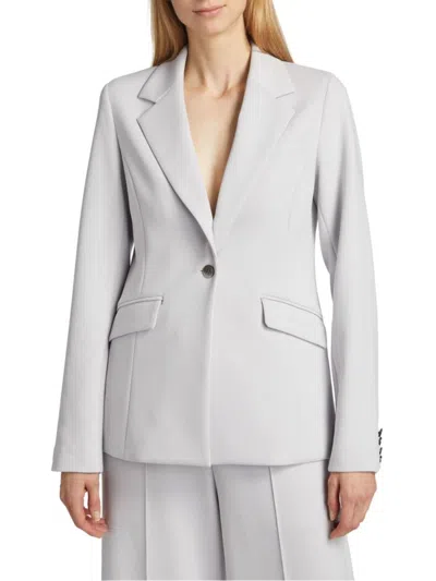 Barneys New York Women's Scuba Blazer In Light Grey
