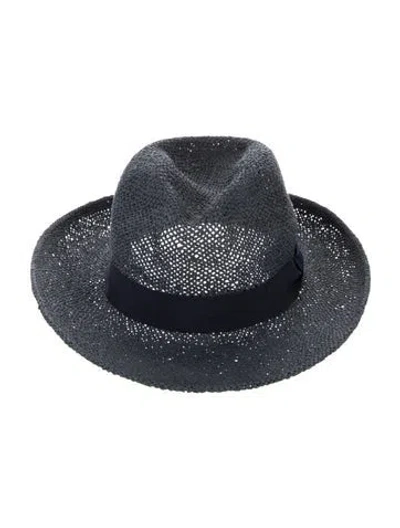 Pre-owned Barneys New York Womens' Paper Sun Hat In Blue