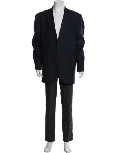 Pre-owned Barneys New York Wool Blazer In Blue