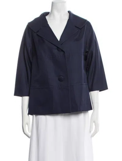 Pre-owned Barneys New York Wool Blazer In Blue
