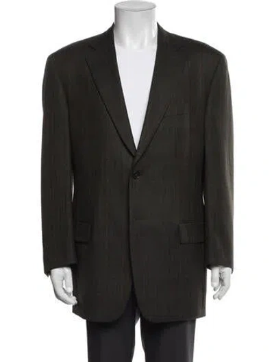 Pre-owned Barneys New York Wool Blazer In Green