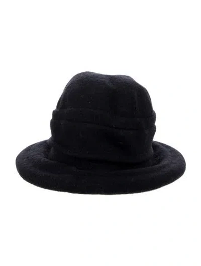 Pre-owned Barneys New York Wool Bucket Hat In Black