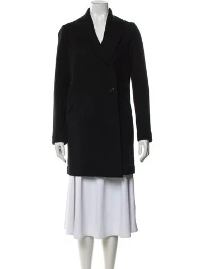 Pre-owned Barneys New York Wool Coat In Black