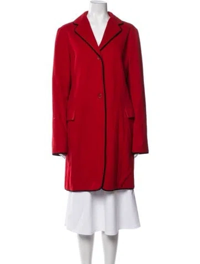 Pre-owned Barneys New York Wool Coat In Red