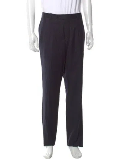 Pre-owned Barneys New York Wool Dress Pants In Blue