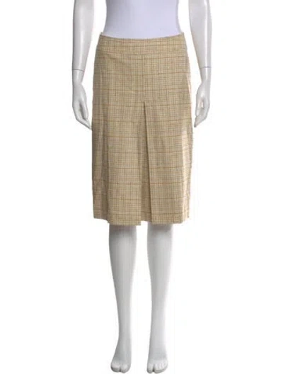 Pre-owned Barneys New York Wool Knee-length Skirt In Neutral