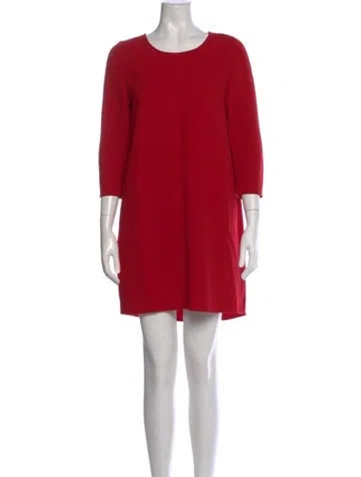 Pre-owned Barneys New York Wool Mini Dress In Red