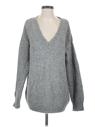 Pre-owned Barneys New York Wool Pullover Sweater In Gray