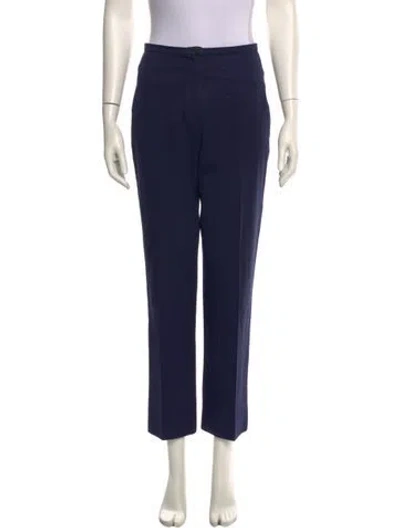 Pre-owned Barneys New York Wool Skinny Leg Pants In Blue