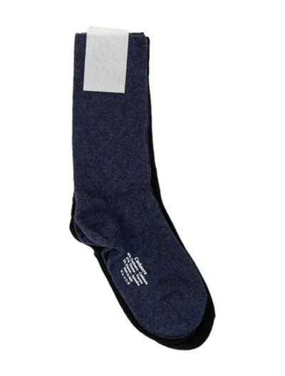 Pre-owned Barneys New York Wool Socks W/tags In Black/blue
