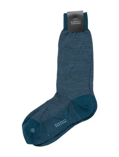 Pre-owned Barneys New York Wool Socks W/tags In Blue