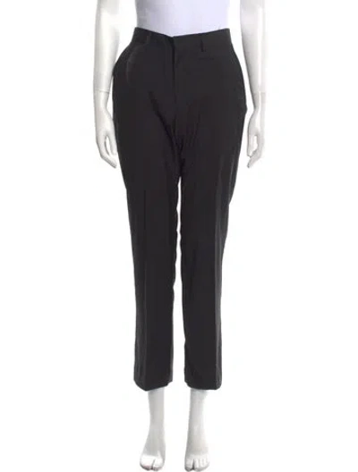 Pre-owned Barneys New York Wool Straight Leg Pants In Black