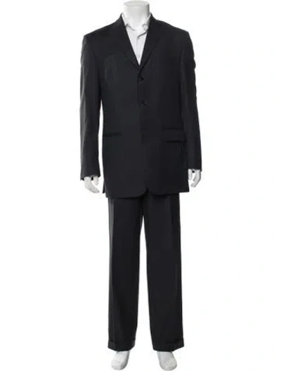 Pre-owned Barneys New York Wool Two-piece Suit In Black