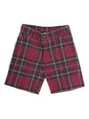 Baroni Firenze Tartan Shorts In Red