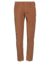 Baronio Man Pants Camel Size 30 Cotton, Elastane In Beige