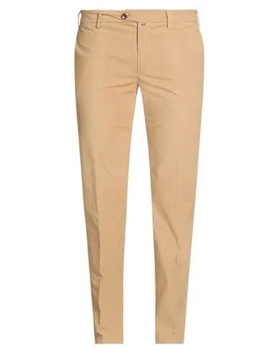 Baronio Man Pants Camel Size 32 Cotton, Elastane In Sand