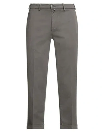 Baronio Man Pants Lead Size 32 Cotton, Elastane In Gray