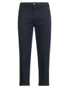 Baronio Man Pants Navy Size 32 Cotton, Elastane In Blue