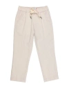 Baronio Babies'  Toddler Boy Pants Beige Size 7 Cotton, Linen, Elastane In Multi