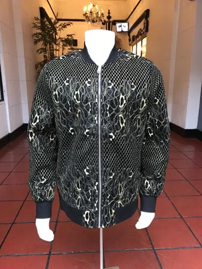 Pre-owned Barrabas Men's Fashion Black | Gold Jacket