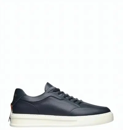 Barracuda Blue Slip On Leather Sneakers In Gray