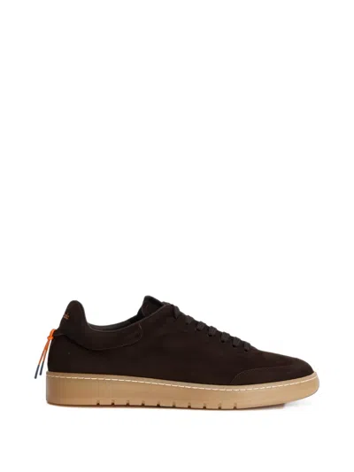 Barracuda Guga Suede Perforated Sneakers In Brown