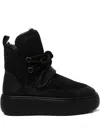 Barracuda Lace-up Platform Boots In Black