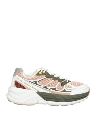 Barracuda Man Sneakers Blush Size 9 Leather, Textile Fibers In Multi
