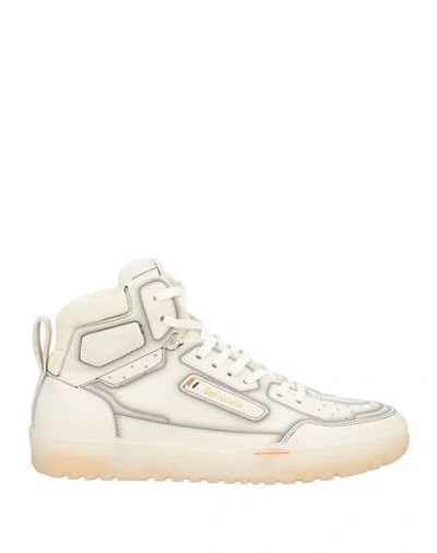 Barracuda Man Sneakers Cream Size 6 Leather In White