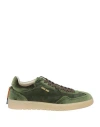 Barracuda Man Sneakers Dark Green Size 9 Leather, Textile Fibers