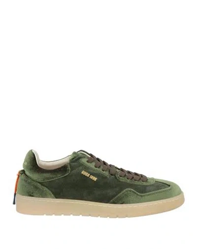 Barracuda Man Sneakers Dark Green Size 9 Leather, Textile Fibers