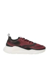 Barracuda Man Sneakers Garnet Size 9 Leather In Red