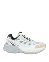 Barracuda Man Sneakers White Size 7 Leather, Textile Fibers