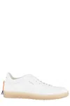 Barracuda Minimalist Leather Sneakers With Contrasting Heel Tab In Neutrals