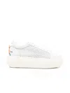 Barracuda Perforated Platform Sneakers In White