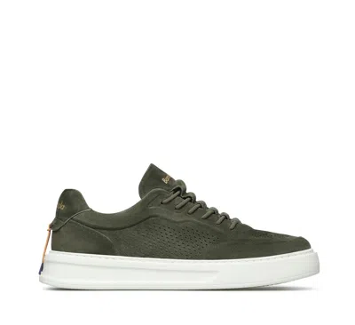 Barracuda Slip-on Sneakers Phoenix-bu3612 In Suede Militare Fondo Bianco (v2751)