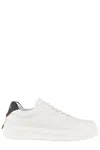 Barracuda Smooth Leather Sneakers With Contrasting Heel Tab In White