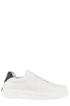 Barracuda Smooth Leather Sneakers With Contrasting Heel Tab In White