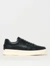 Barracuda Leather Lace-up Sneakers In Blue