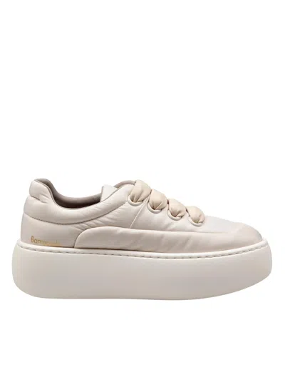 BARRACUDA WATER-REPELLENT FABRIC SNEAKERS CREAM COLOR
