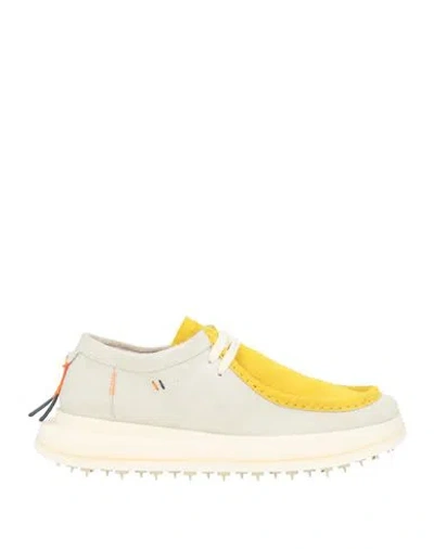 Barracuda Woman Lace-up Shoes Yellow Size 7 Leather In Multi