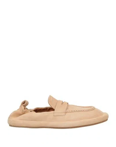 Barracuda Woman Loafers Beige Size 8 Leather In Sand