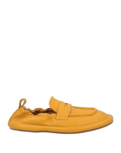 Barracuda Woman Loafers Ocher Size 11 Leather In Yellow