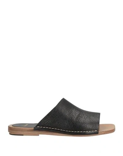 Barracuda Woman Sandals Black Size 6 Leather